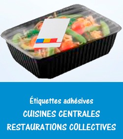 étiquettes adhésives pour cuisines centrales et restaurations collectives-Etik Ouest médical